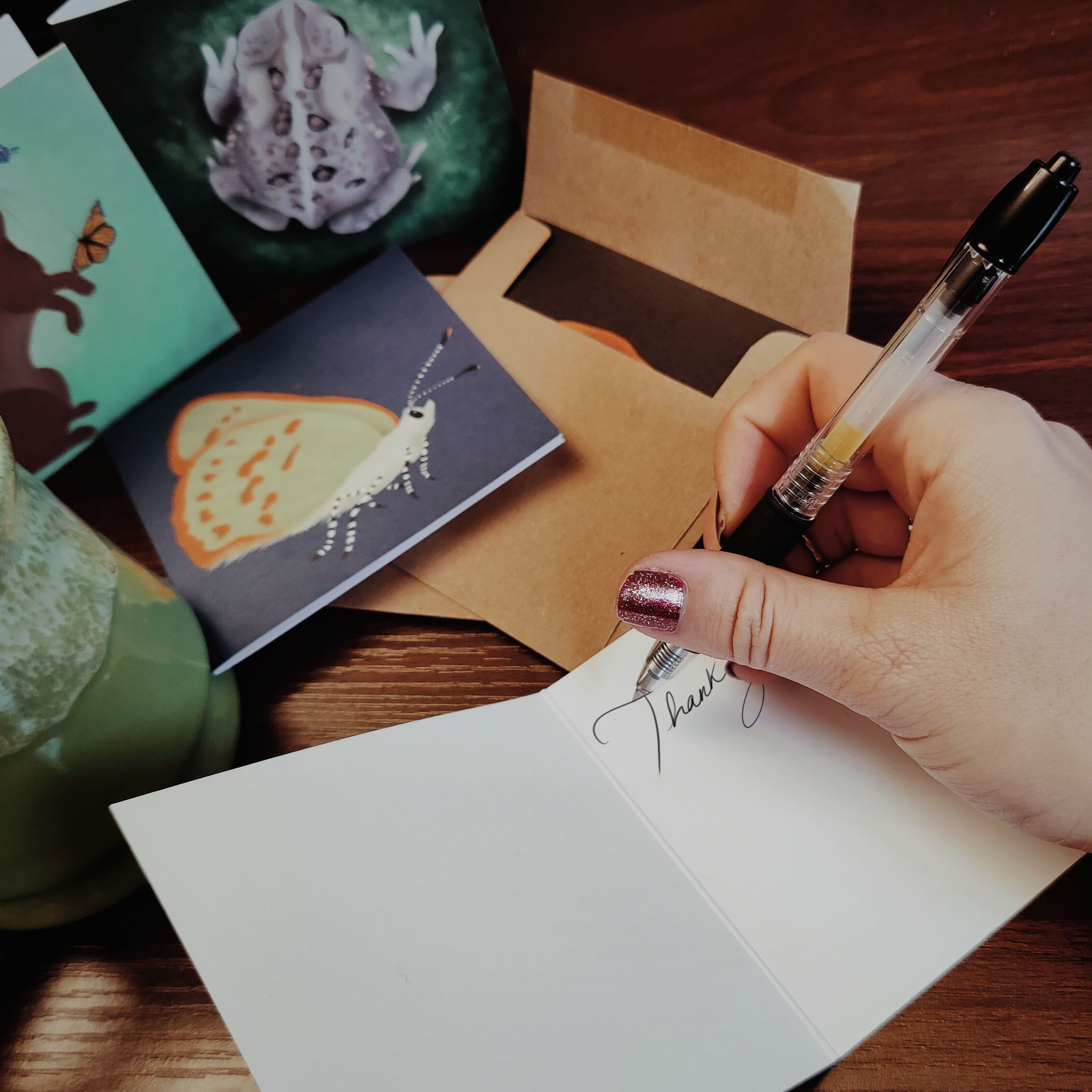 Nature Illustration Blank Note Card Stationary - The Art of Ecology